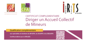 CERTIFICAT COMPLEMENTAIRE « Diriger un Accueil Collectif de Mineurs »