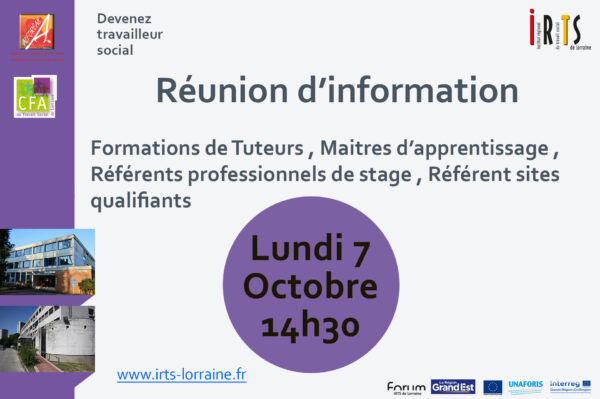 Réunion d&rsquo;information Formations tutorales
