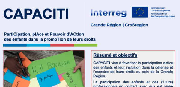 CAPACITI – PartiCipation, plAce et Pouvoir d’ACtIon des enfants dans la promoTion de leurs droIts