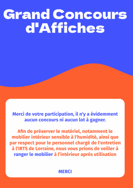 Grand Concours d’Affiches ?