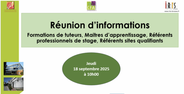 Réunion d’informations – Formations Tutorales